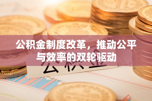 丰原公积金制度改革，推动公平与效率的双轮驱动