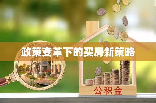 丰原政策变革下的买房新策略