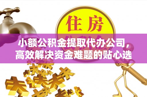丰原小额公积金提取代办公司，高效解决资金难题的贴心选择