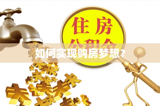丰原如何实现购房梦想？