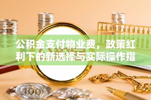 丰原公积金支付物业费，政策红利下的新选择与实际操作指南