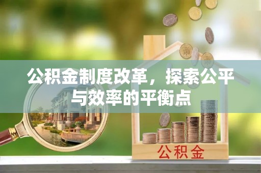 丰原公积金制度改革，探索公平与效率的平衡点