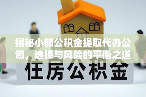 丰原揭秘小额公积金提取代办公司，选择与风险的平衡之道