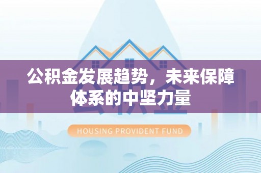 丰原公积金发展趋势，未来保障体系的中坚力量
