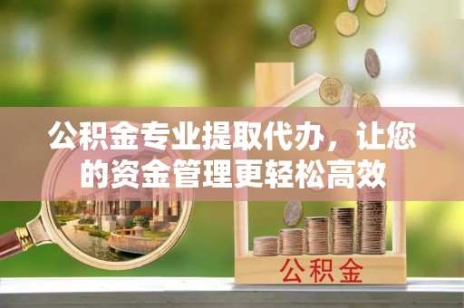 丰原公积金专业提取代办，让您的资金管理更轻松高效