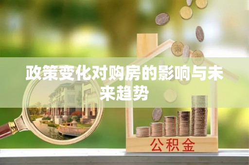 丰原政策变化对购房的影响与未来趋势