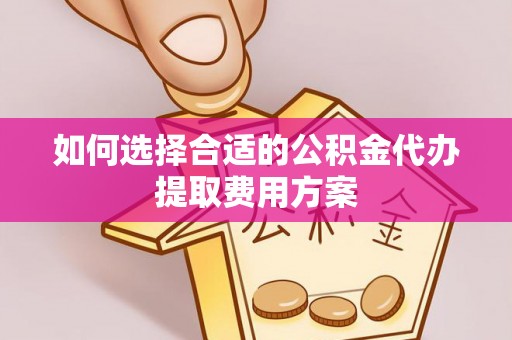 丰原如何选择合适的公积金代办提取费用方案
