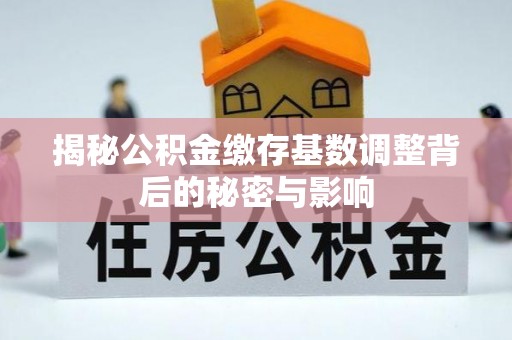 丰原揭秘公积金缴存基数调整背后的秘密与影响