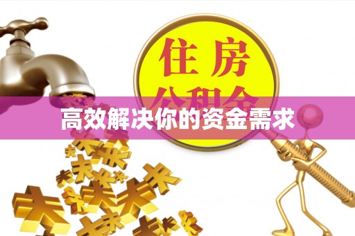 丰原高效解决你的资金需求